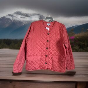 Croft & Barrow Women’s XL Quilted  Jacket NWT Coral New Excellent Condition